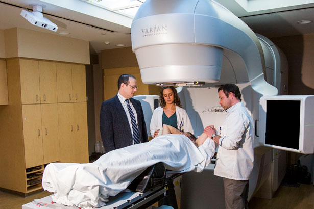 Englewood Hospital uses the TrueBeam system, which delivers high-dose stereotactic radiation therapy and is capable of treating patients in one session.