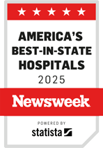 Newsweek America's Best-in-State Hospitals 2025 award badge