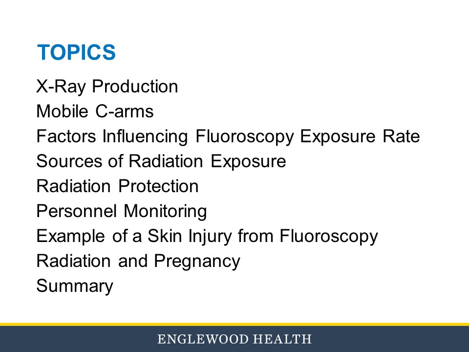 Fluoroscopy education slide 3 