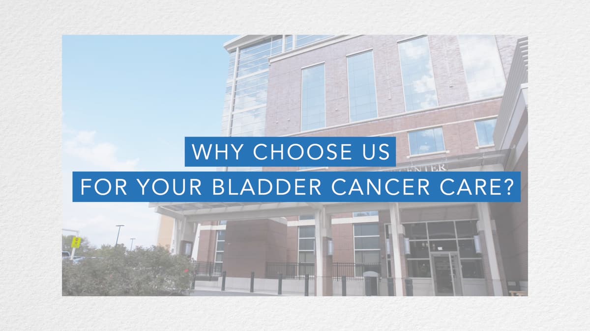 Play video now: Why Choose Englewood Health for Bladder Cancer