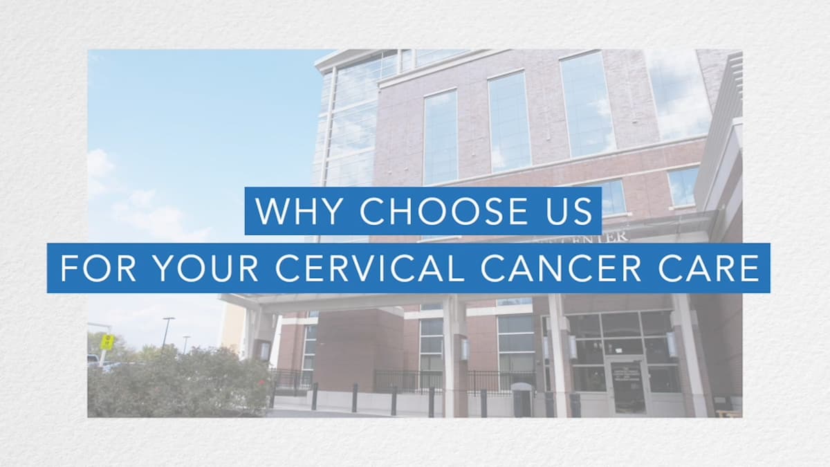 Play video now: Why Choose Englewood Health for Cervical Cancer