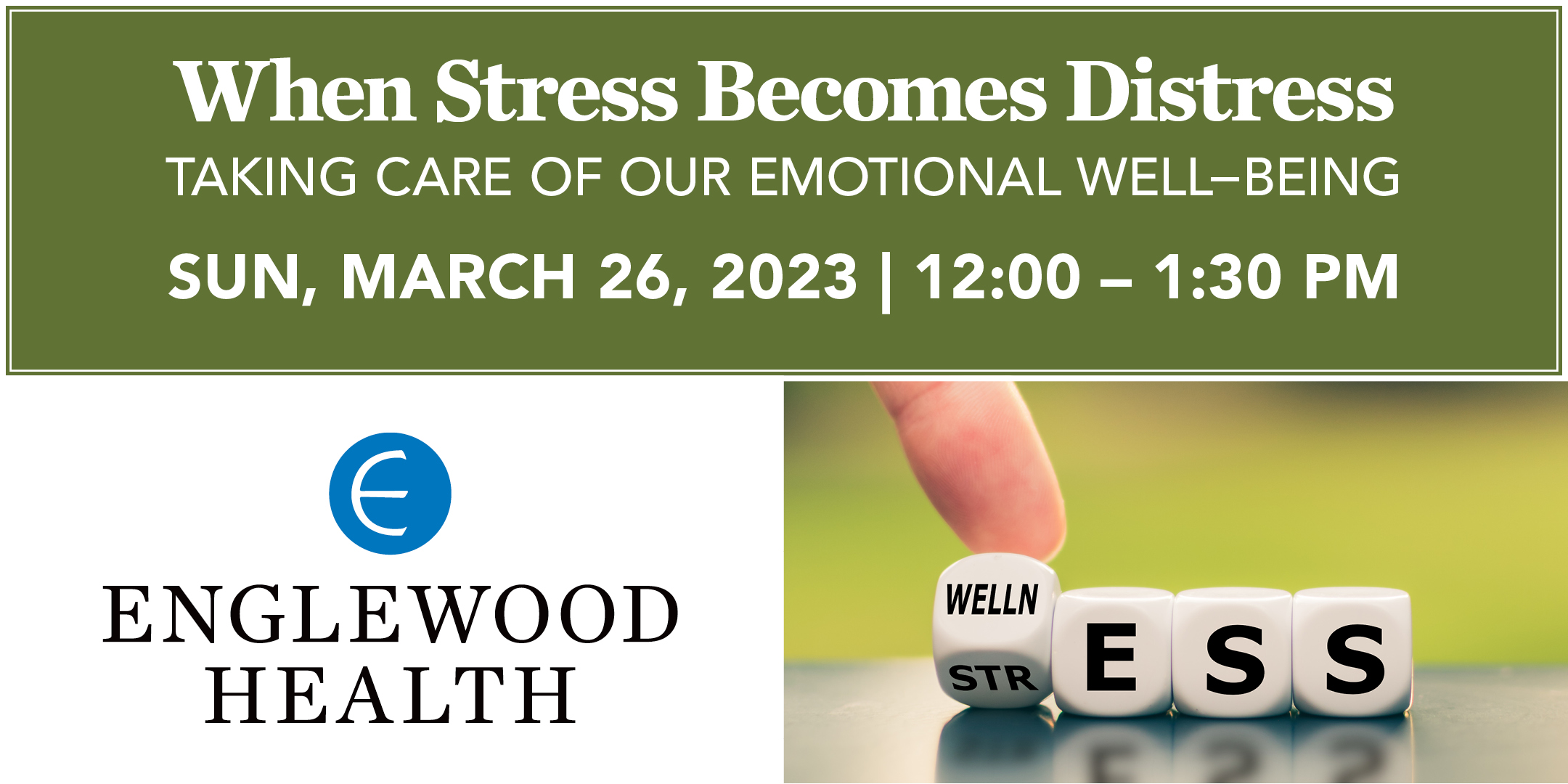 More info: When Stress Becomes Distress: Taking Care of Our Emotional Well-Being
