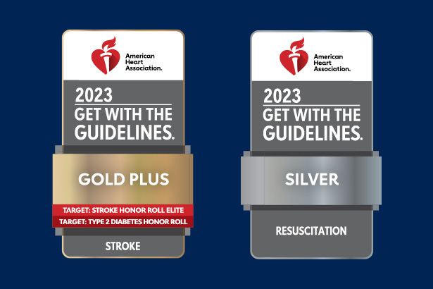 AHA Get with the Guidelines 2023 award badges
