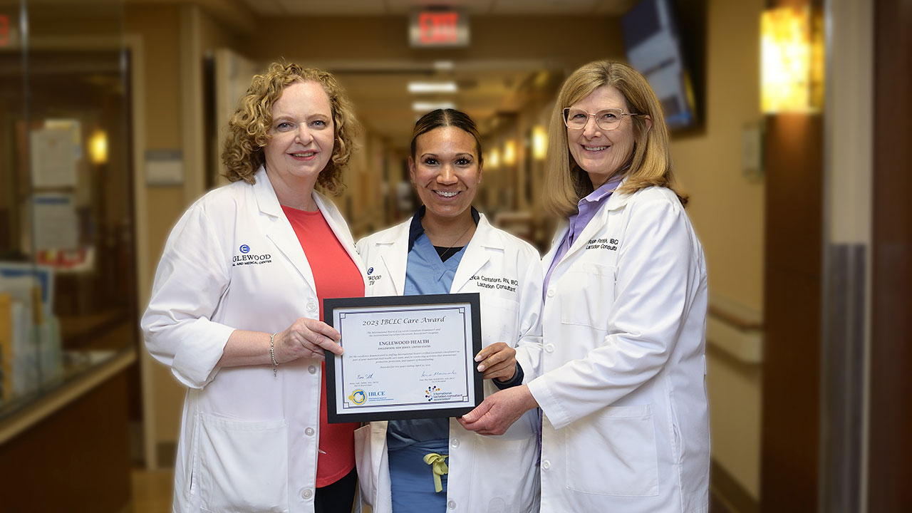 Lactation consultants at Englewood Health. (L-R) Teresa Mancuso, Erica Cantatore, and Robin Petrick.