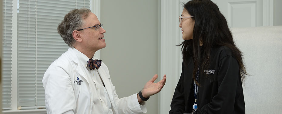 Dr. Paul Foster with patient