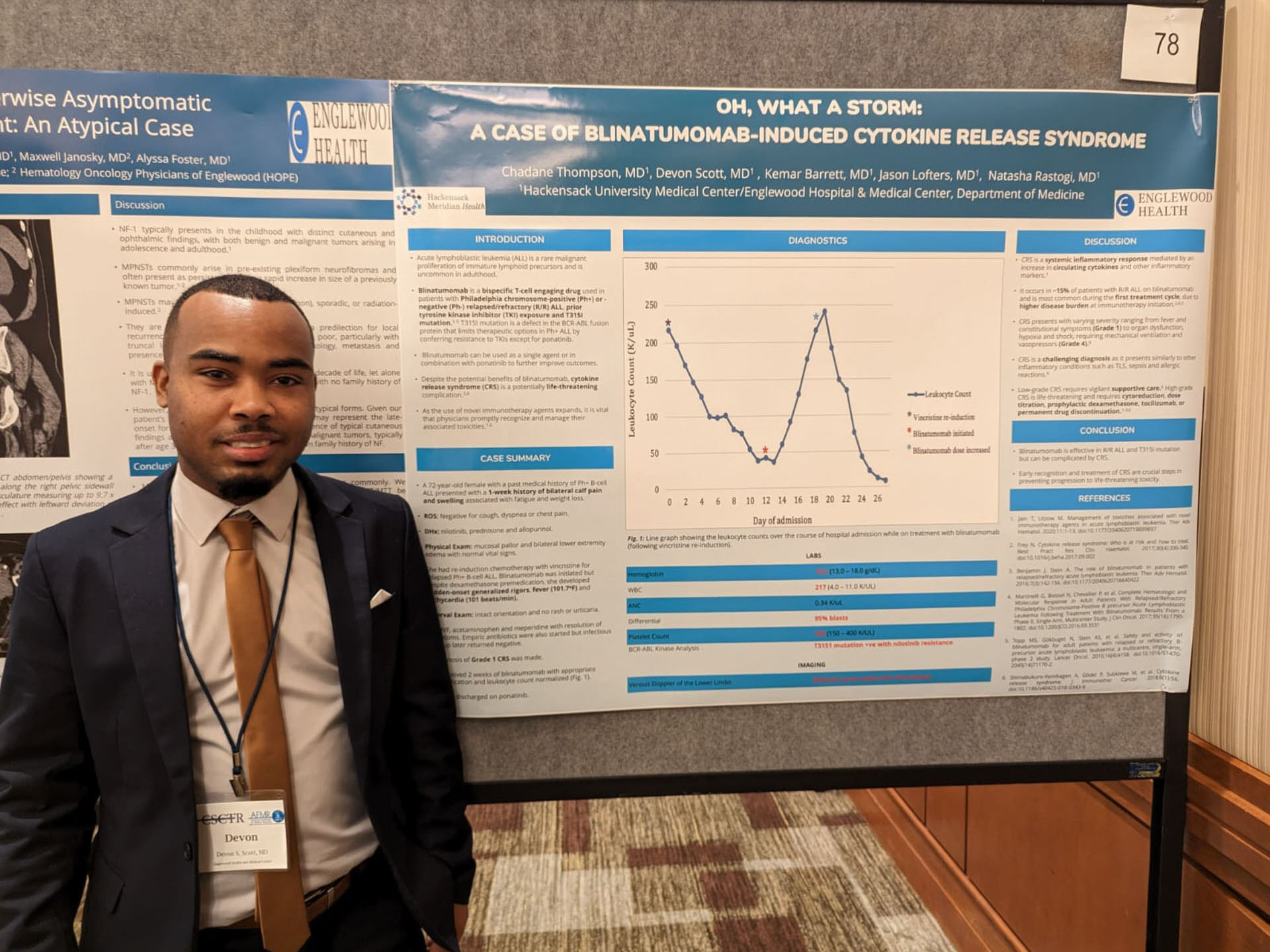 Devon presenting his poster at the Midwest Clinical and Translational Research Meeting in Chicago, Illinois.